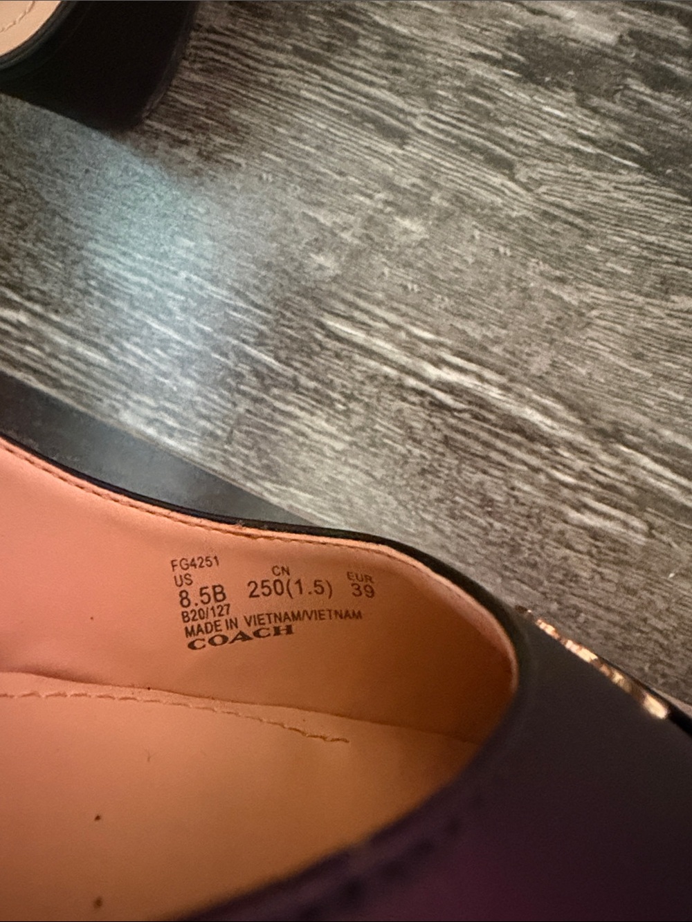 Coach Erica Slingback Black Leather Patent Cap Toe Heels - Picture 5 of 7